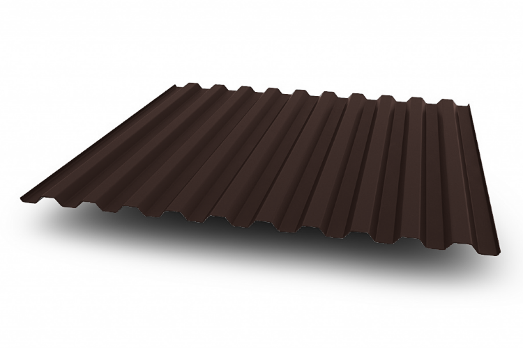 Профнастил С-21 1051 (1000) 0,45мм, 8017 шоколад, 2000 +
